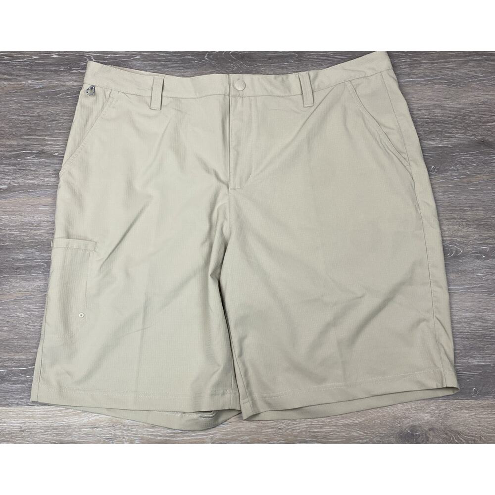 Columbia PFG Tamiami Shorts Mens 40 Khaki FM0276 Omni-Shade Fishing 10” Inseam